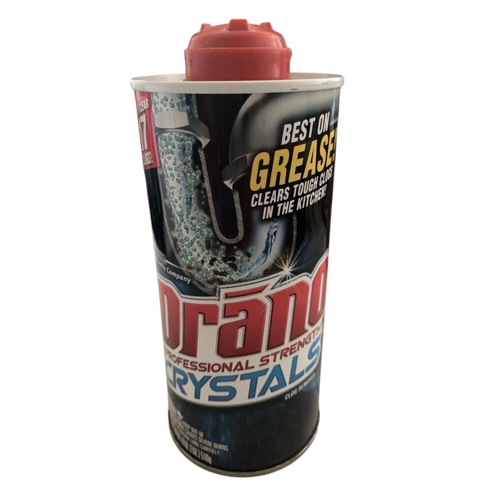 Drano Crystals Professional Strength Clog Remover Drain Cleaner, 18 oz